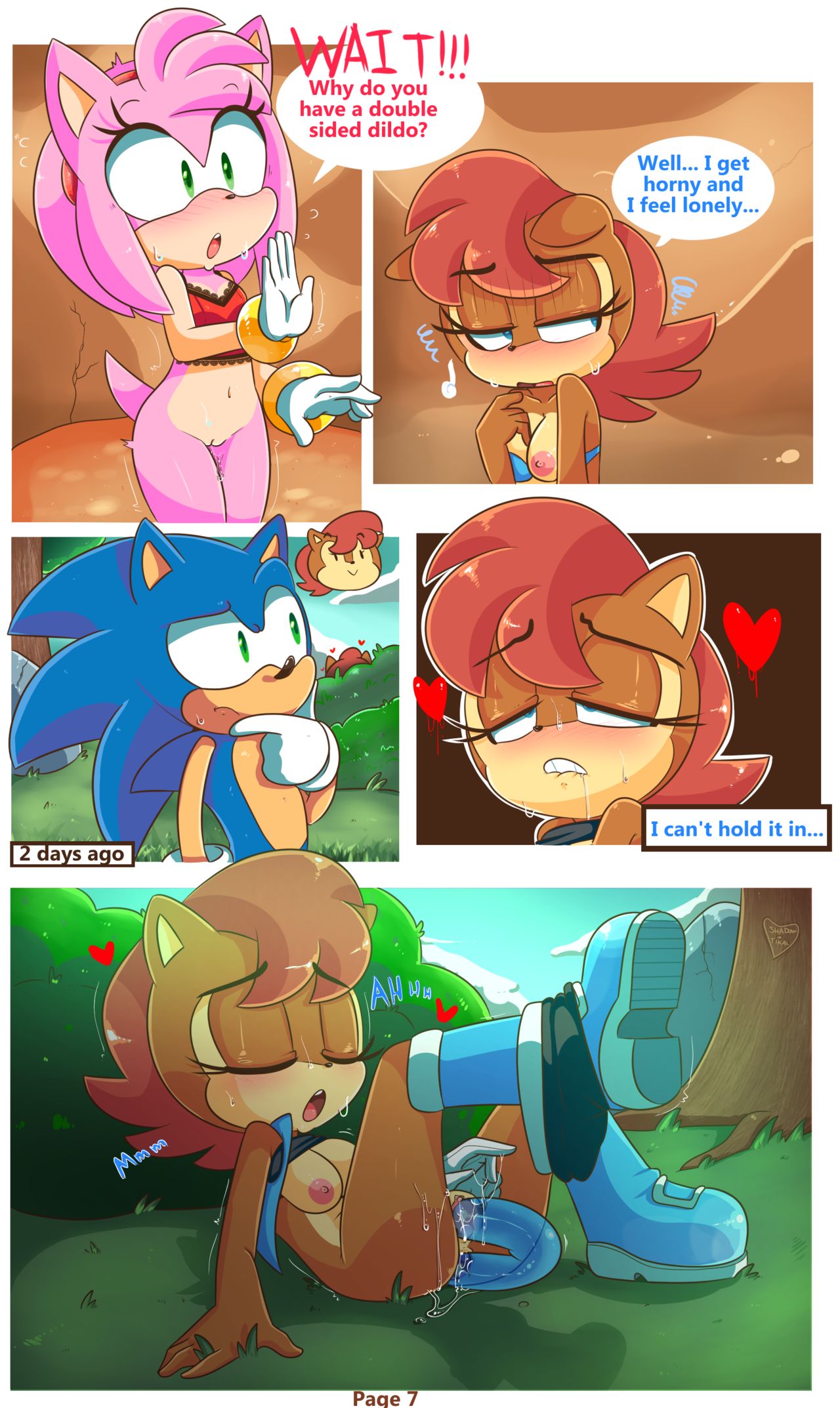 Sally &amp; Amy in The Forbidden Fruit page 8 full