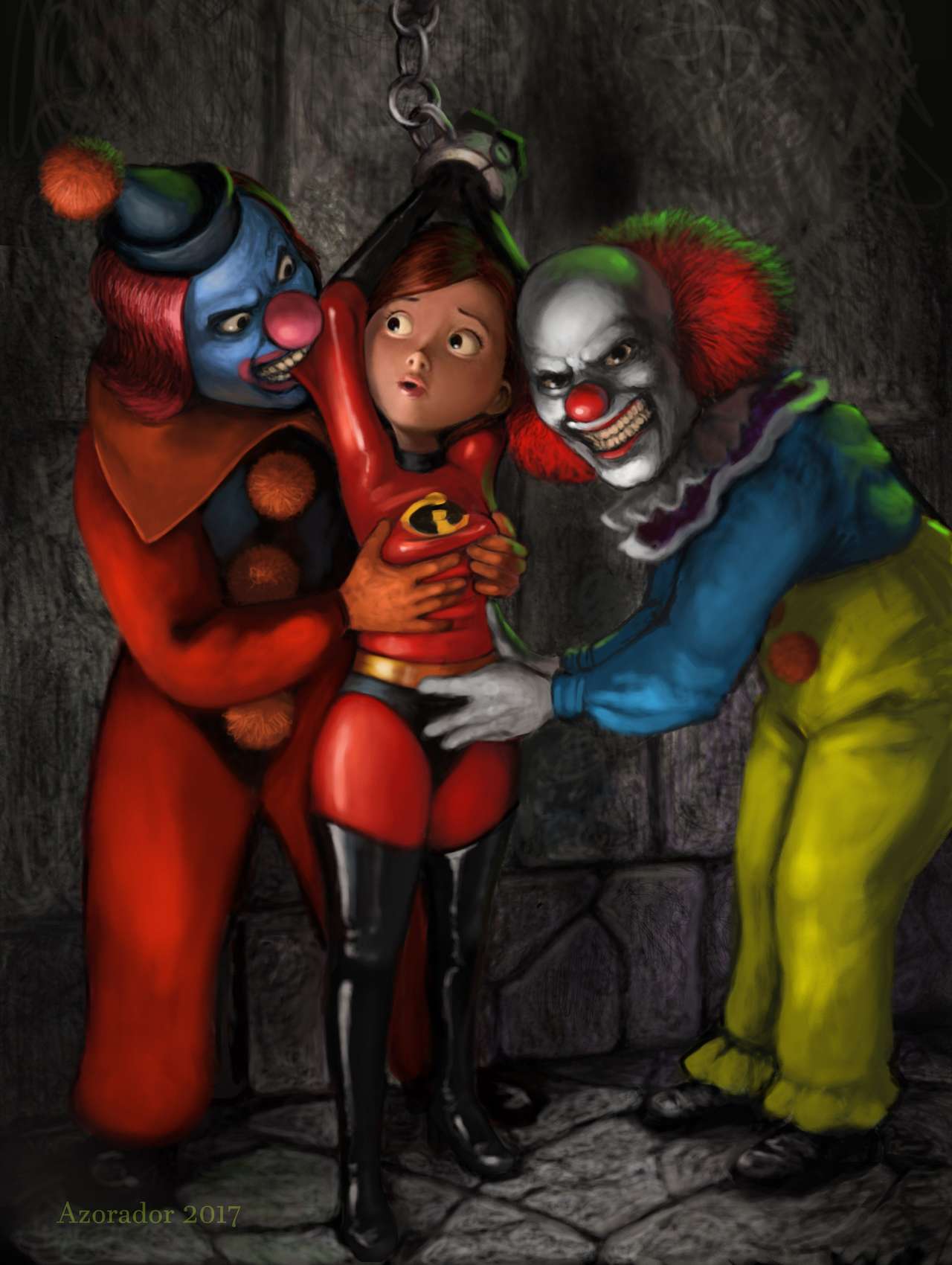 Mrs. Incredible in Attack of the Clowns! page 2 full