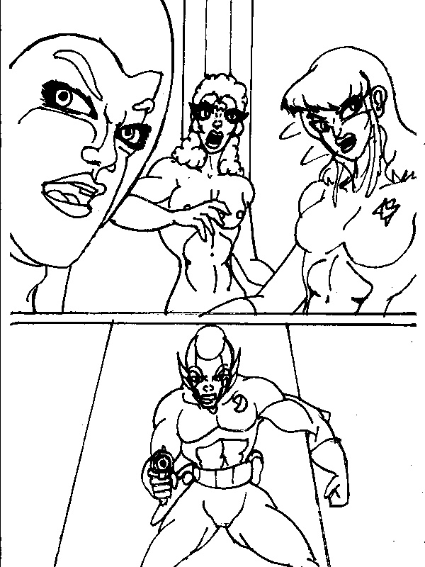 Raw drawings of X AgencyBook Two page 5 full