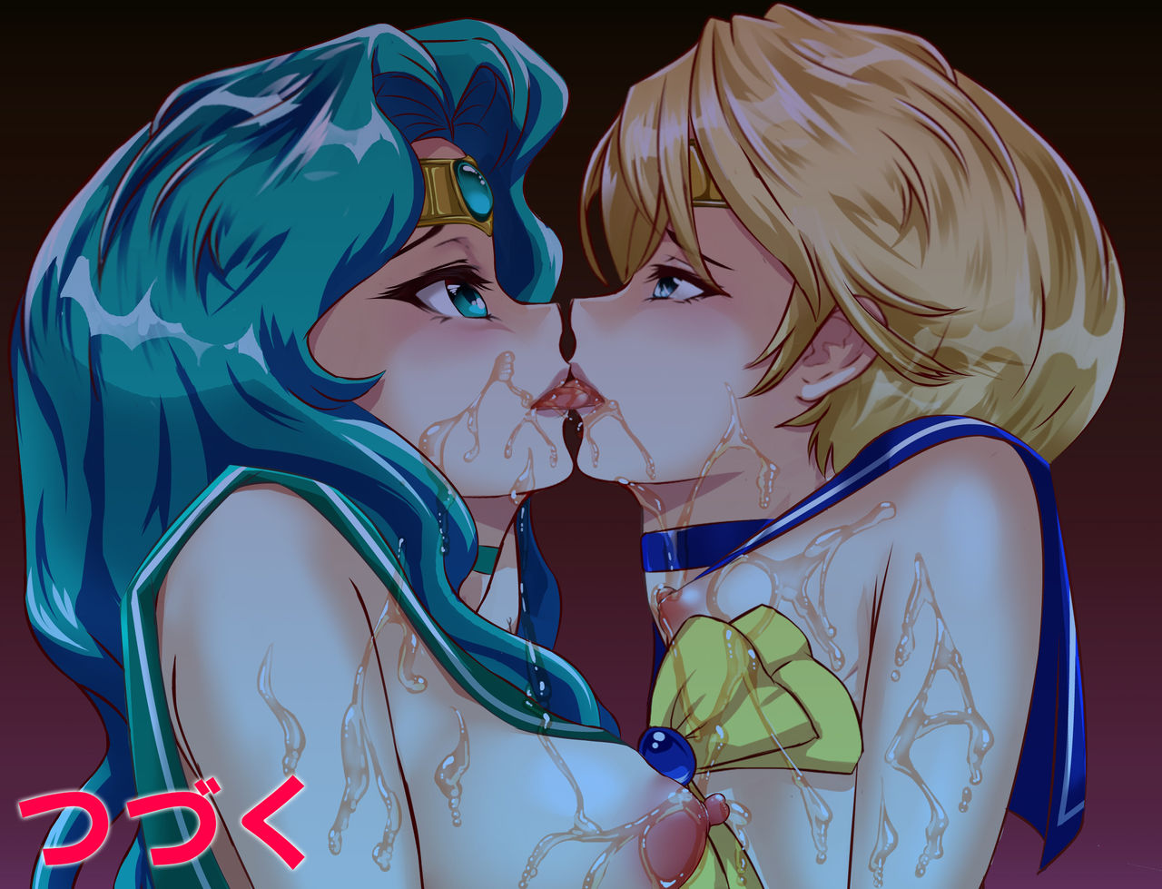 Sailor Fuku Mesubuta Senshi JK Uranus Tenoh Haruka Kagami ni Utsuru Mesu no Kao page 7 full