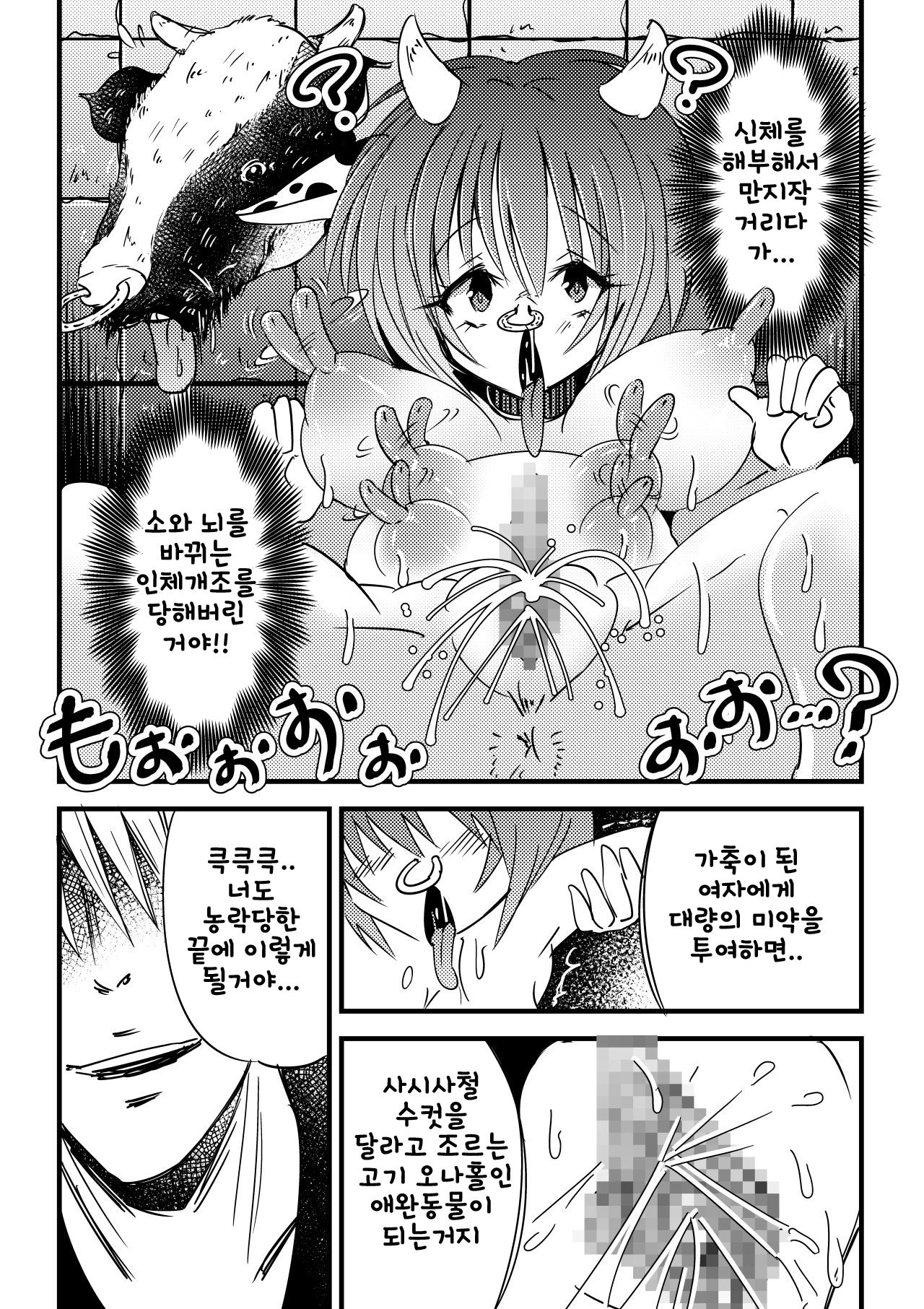 Kyouran Niku Tenkan ~Osubuta ni Nottorareta Nyotai~ | 광란 고기 전환 수컷돼지에 납치된 여체 page 7 full