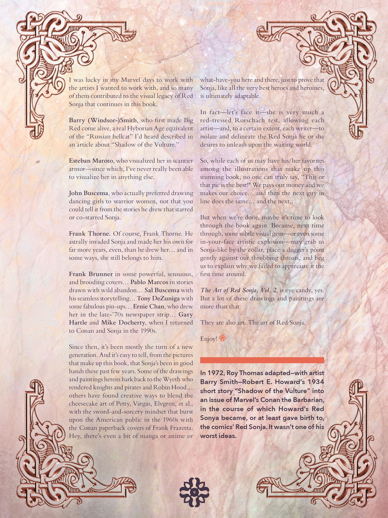 The Art of Red Sonja - Volume 2 page 9 full