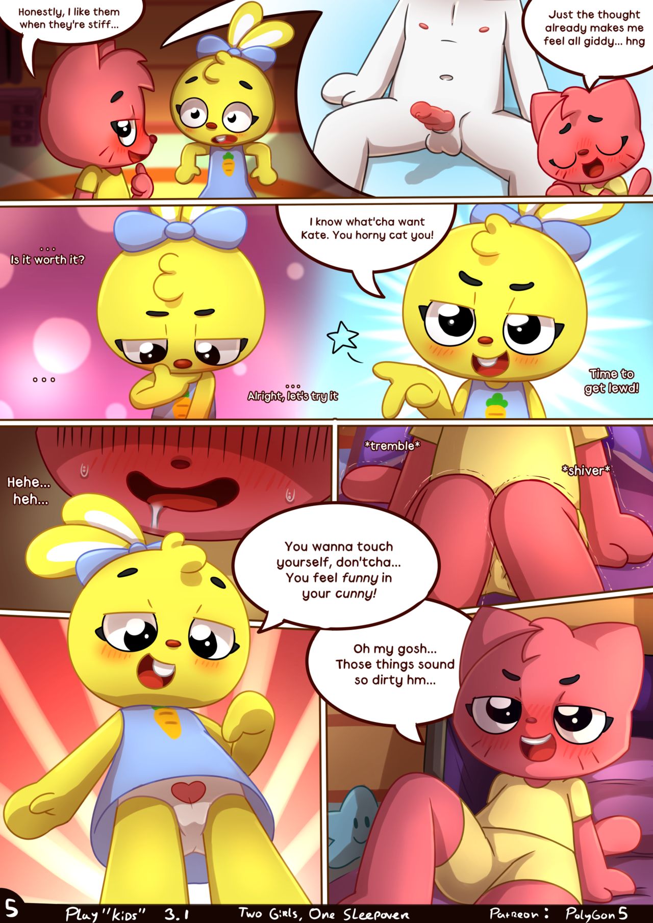 Play"kids" comic, Two girls One sleepover page 6 full