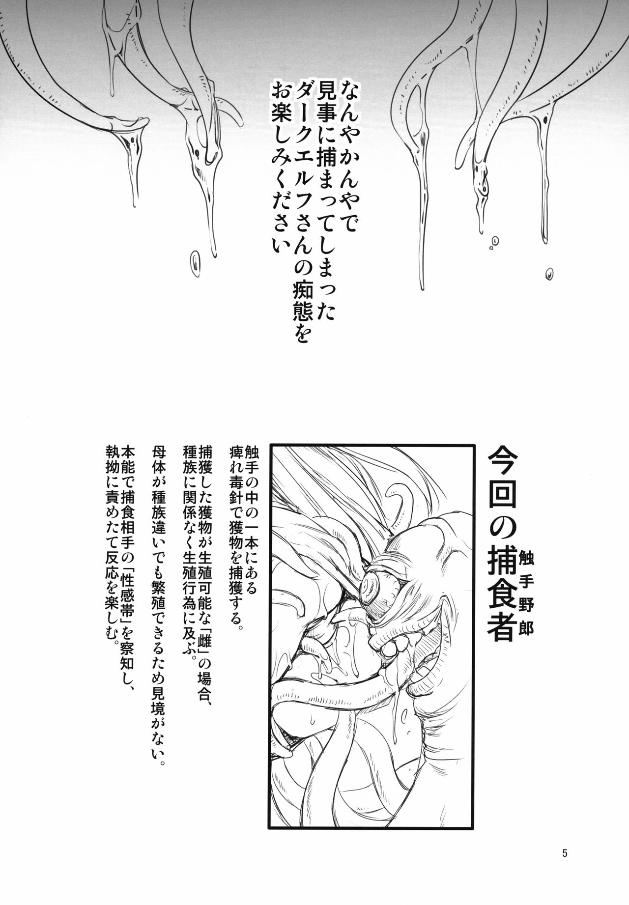 某ダークエルフの腋を触手がそこはかとなく狙ってるそんな趣味丸出しの本 page 4 full