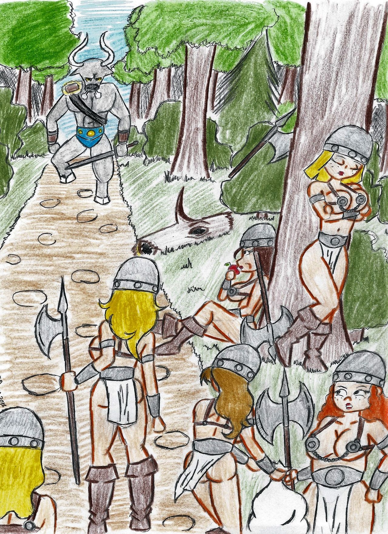 minotaur vs Amazons page 1 full