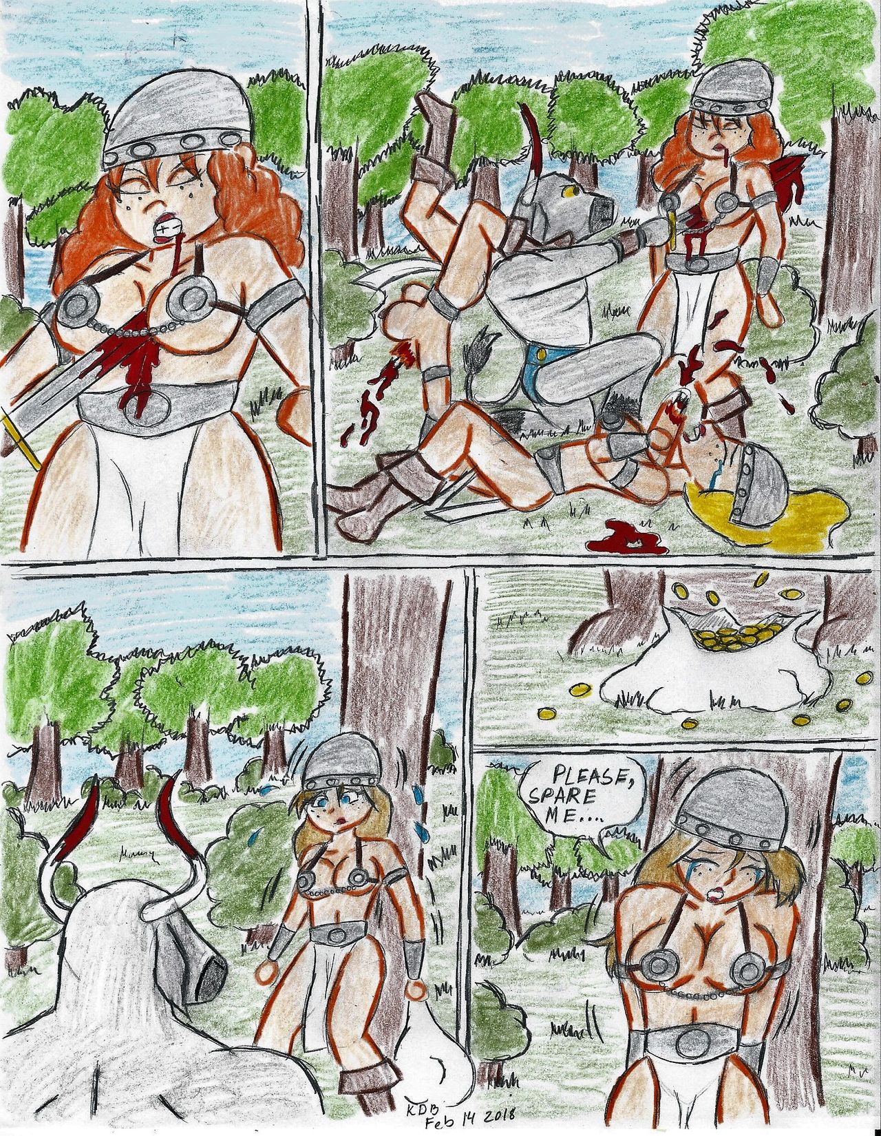 minotaur vs Amazons page 7 full