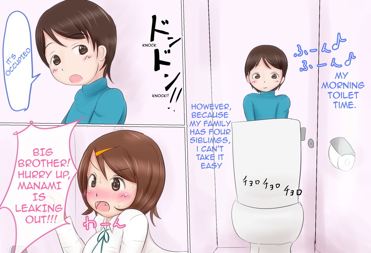 Kyokon Futanari Imouto to Sochin Ani ga Tsureshon suru Manga | Manga about a big cock futanari sister and her small dick brother page 1 full