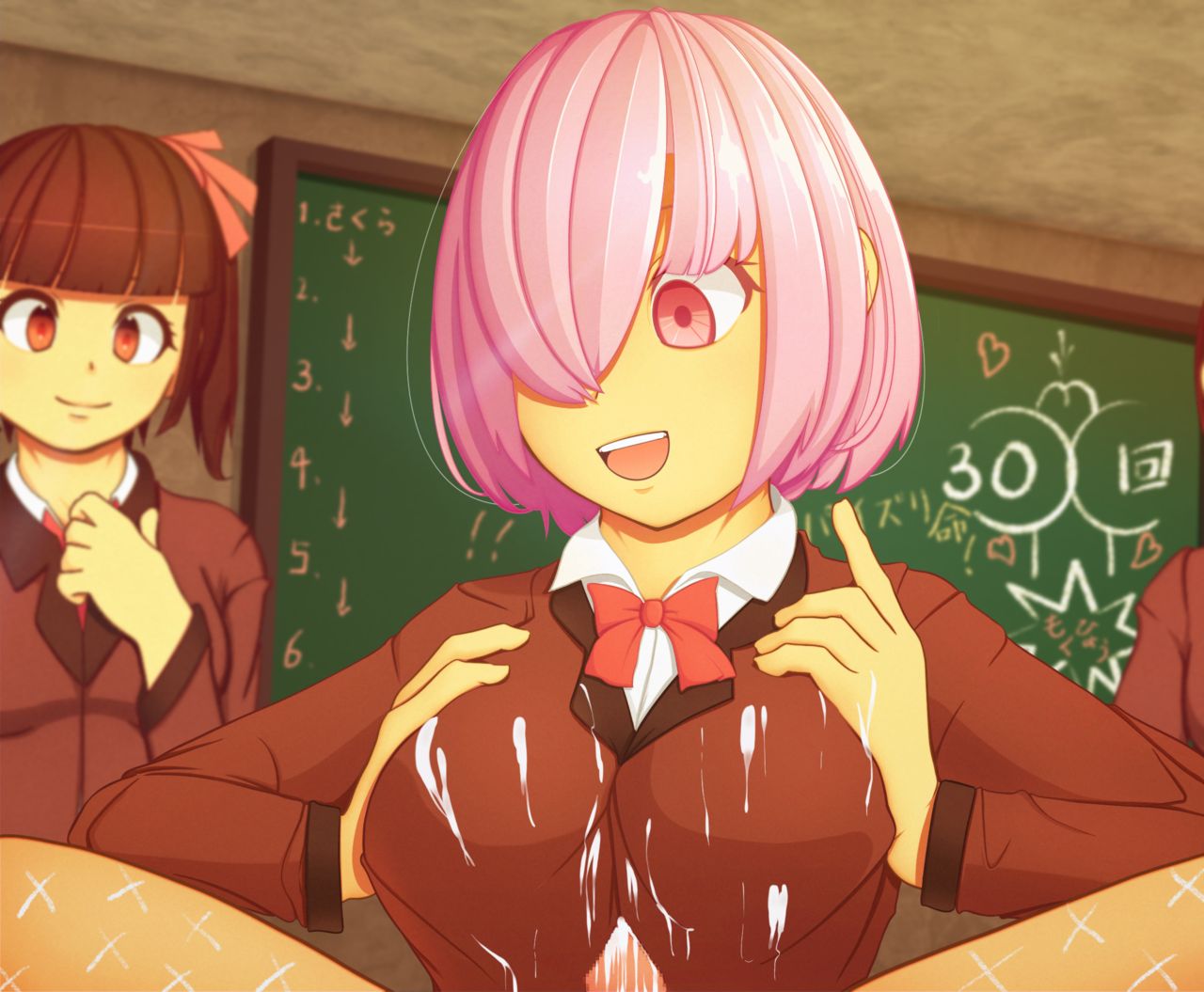 Paizuri Kyoushitsu -Seiseki Kai wa P-gumi ni Kakuri sare Kyousei Renzoku Shasei Kyouiku o Hodokosareru Gakkou- page 7 full