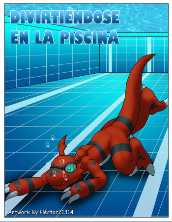 Divirtiéndose en la piscina cover