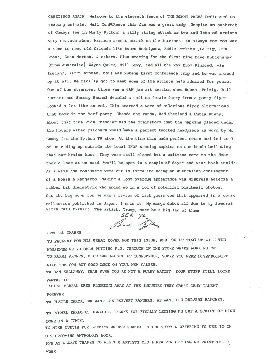 Bunny Pages Vol. 11 page 2 full