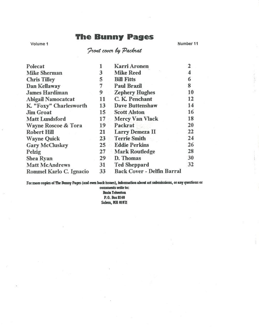 Bunny Pages Vol. 11 page 3 full