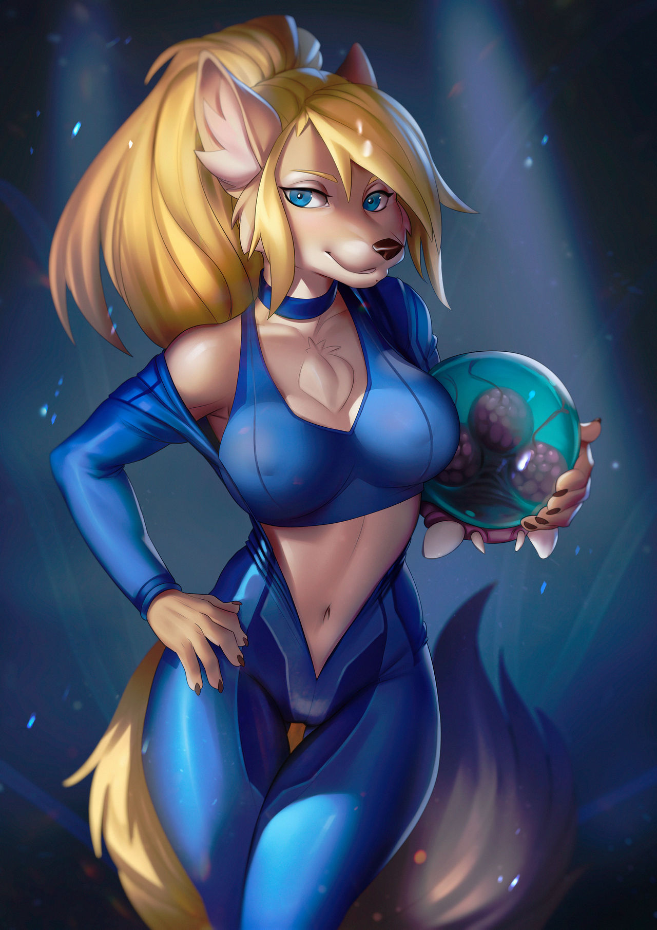 Samus Aran Anthro Fox Furry page 2 full