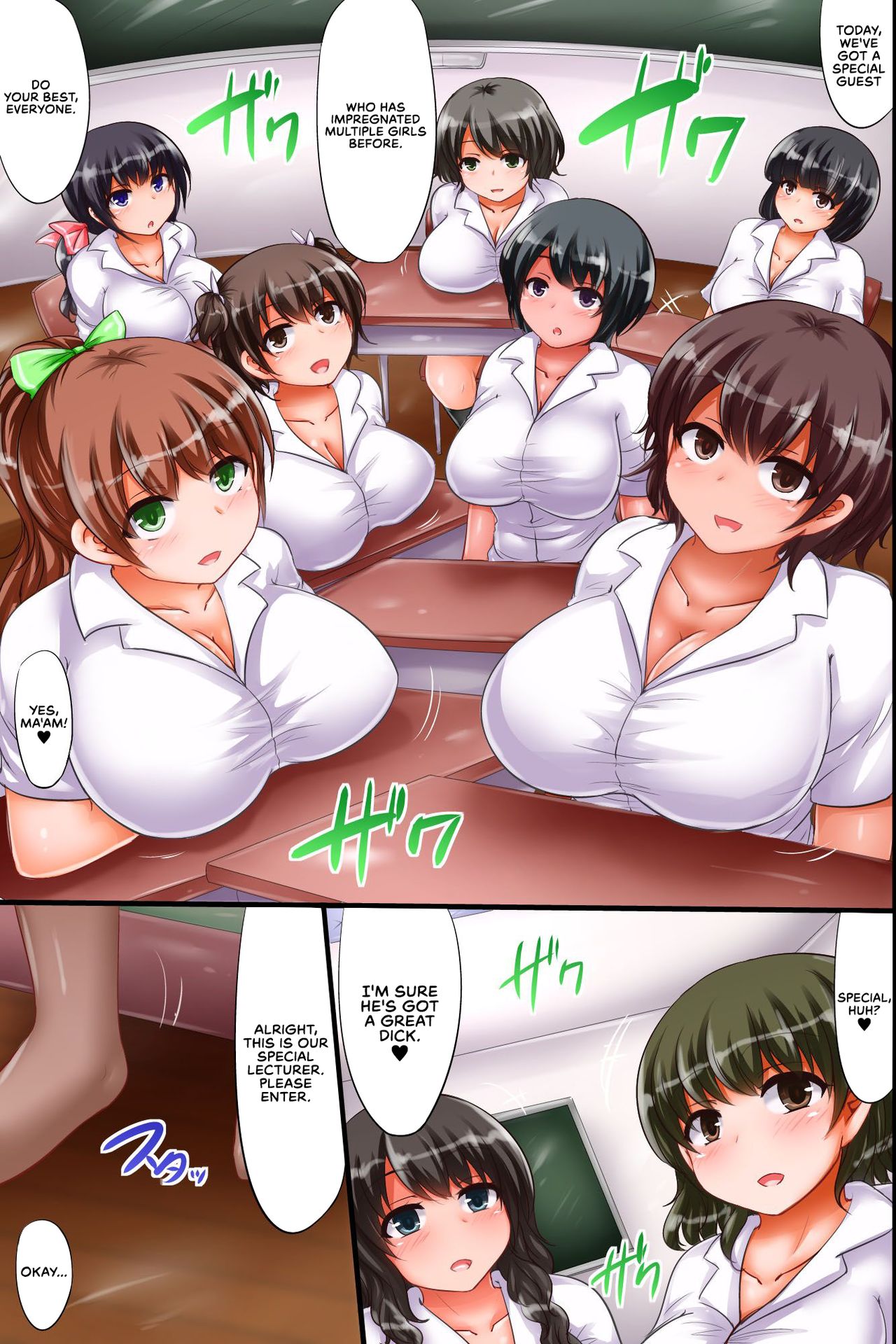 Haramase-ka no Tanetsuke Seikyouiku ~Kyonyuu de Hatsuiku no Yoi Seito Zenin to Nama-Hame Nakadashi Dekiru Inran Gakuen page 4 full