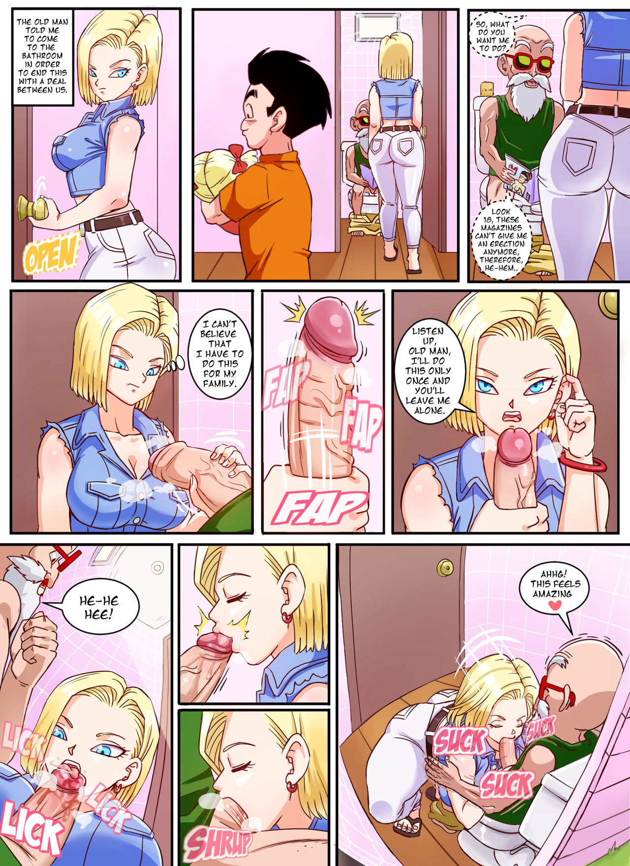 Android 18 &amp; Master Roshi page 3 full