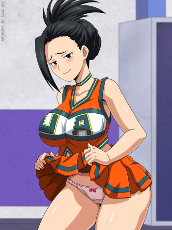 Yaoyorozu Momo  Cheerleader by Sano-BR cover