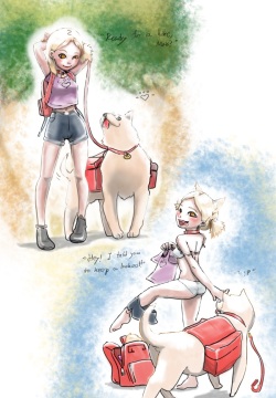 Girl & Her Dog