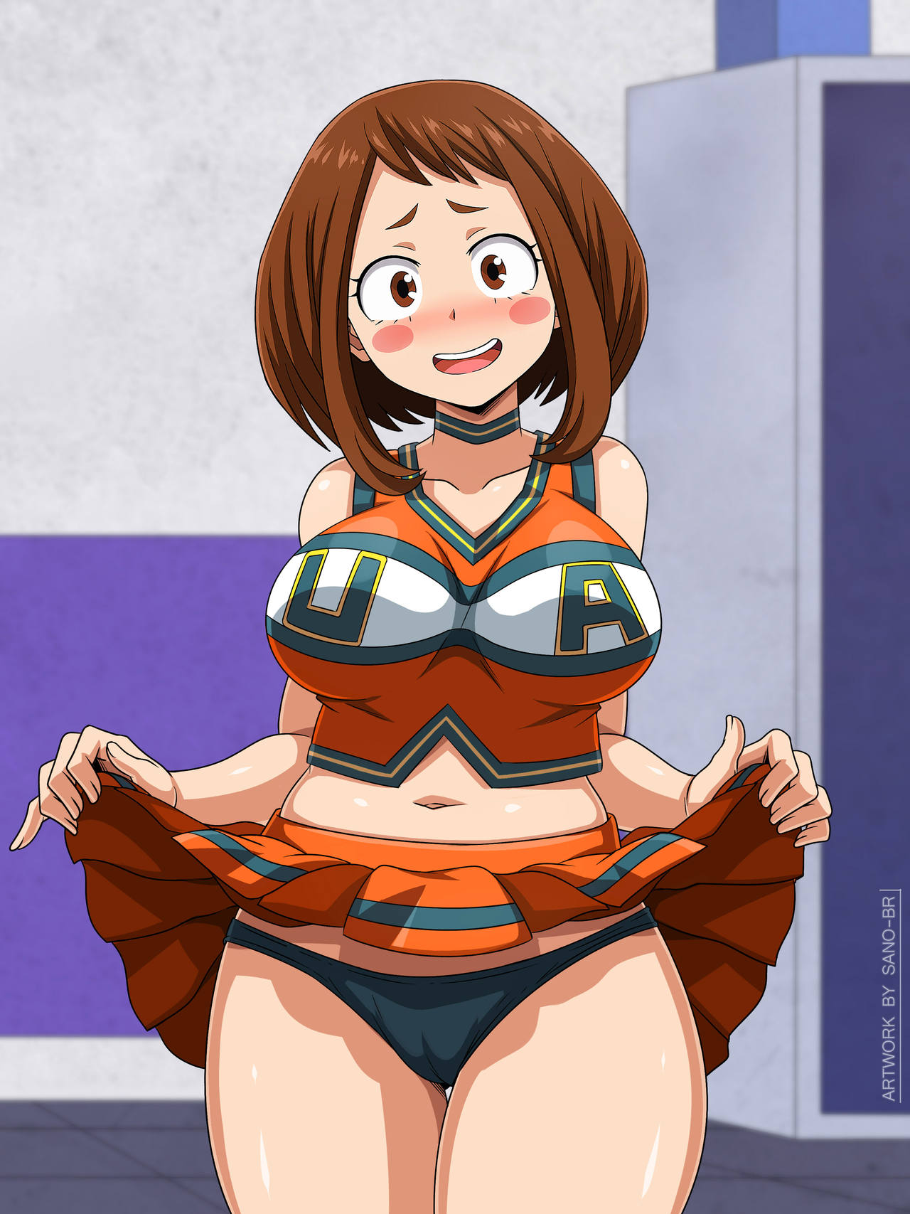 Ochako Uraraka  Cheerleader by Sano-BR page 2 full