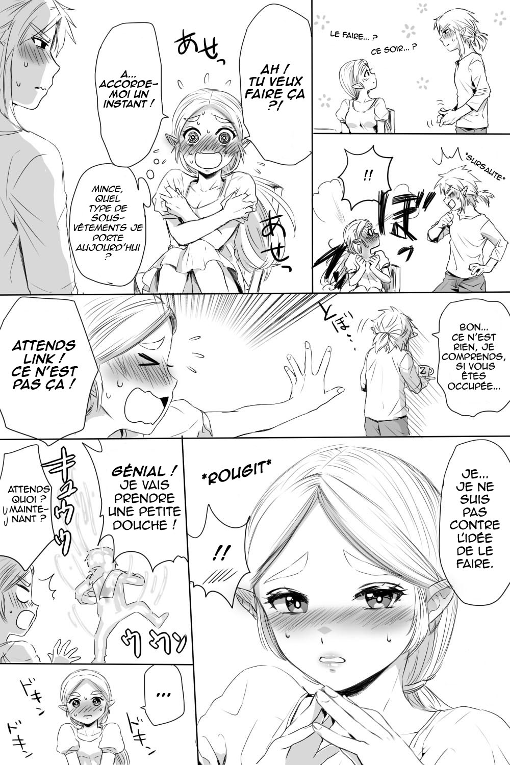 BreaWi no LinZel ga Hitasura Ichaicha Shite Sukebe na Koto Suru Manga | Un manga BotW où Link et Zelda flirt et font des choses obscènes page 2 full