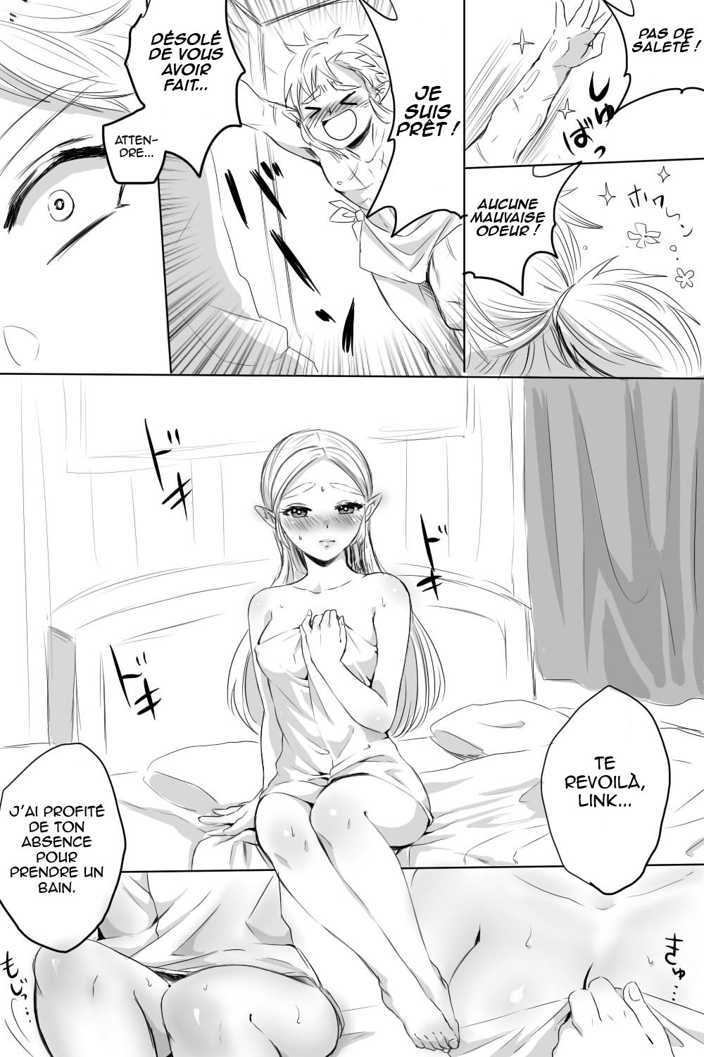 BreaWi no LinZel ga Hitasura Ichaicha Shite Sukebe na Koto Suru Manga | Un manga BotW où Link et Zelda flirt et font des choses obscènes page 3 full