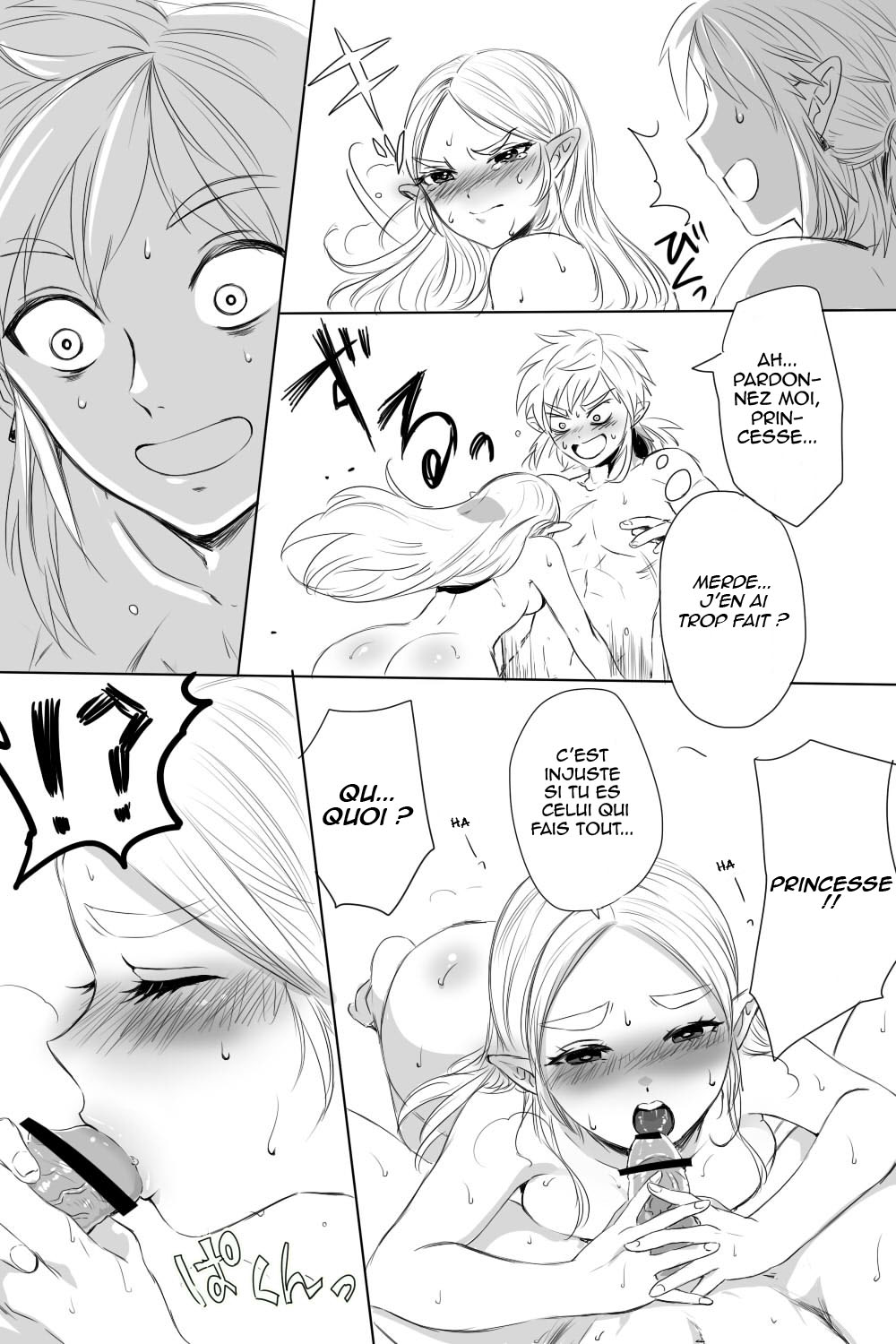 BreaWi no LinZel ga Hitasura Ichaicha Shite Sukebe na Koto Suru Manga | Un manga BotW où Link et Zelda flirt et font des choses obscènes page 7 full