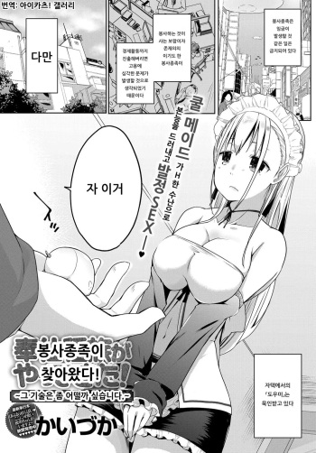 Houshi Shuzoku ga Yattekita! ~Sono Gijitsu wa Chotto Douka to Omoimasu.~ | 봉사종족이 찾아왔다! ～그 기술은 좀 어떨까 싶습니다。～ cover