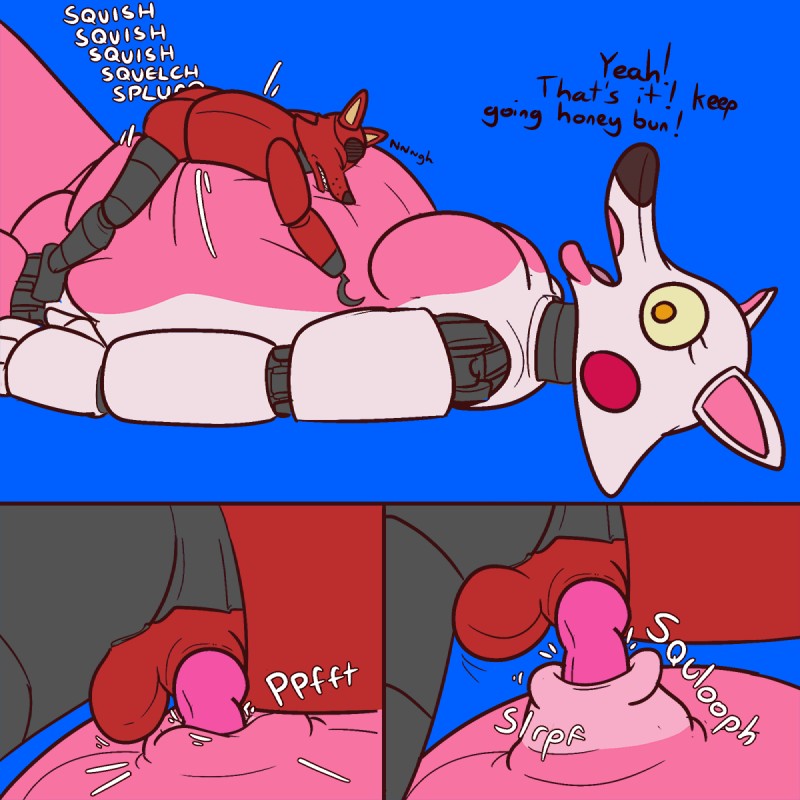 Foxy &amp; Mangle Belly Cum Inflation page 5 full
