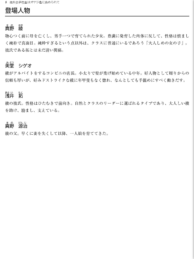 Junboku Joshikousei wa Oyaji Iro ni Somerarete page 5 full