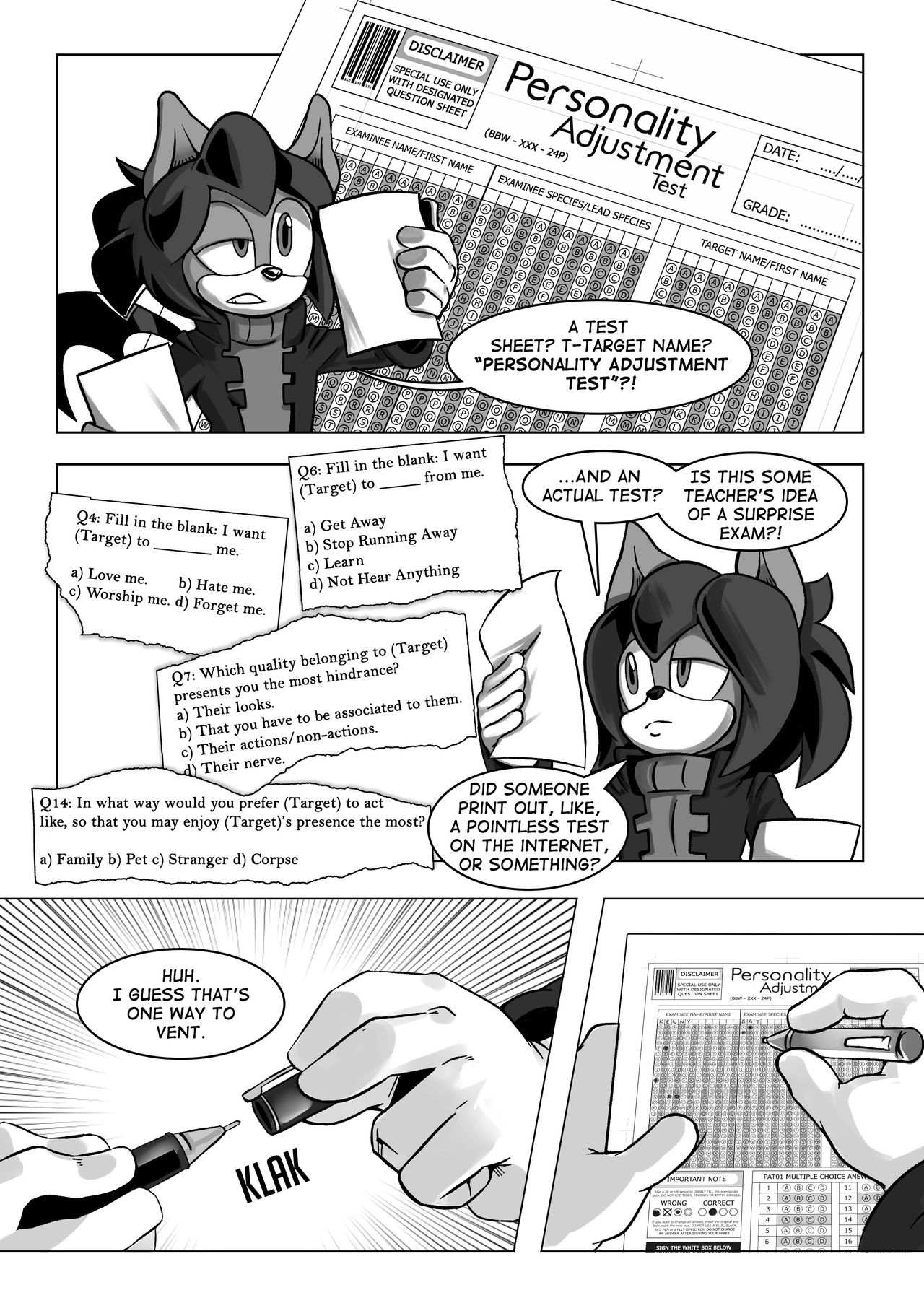 Personality Adjustment Test page 5 full