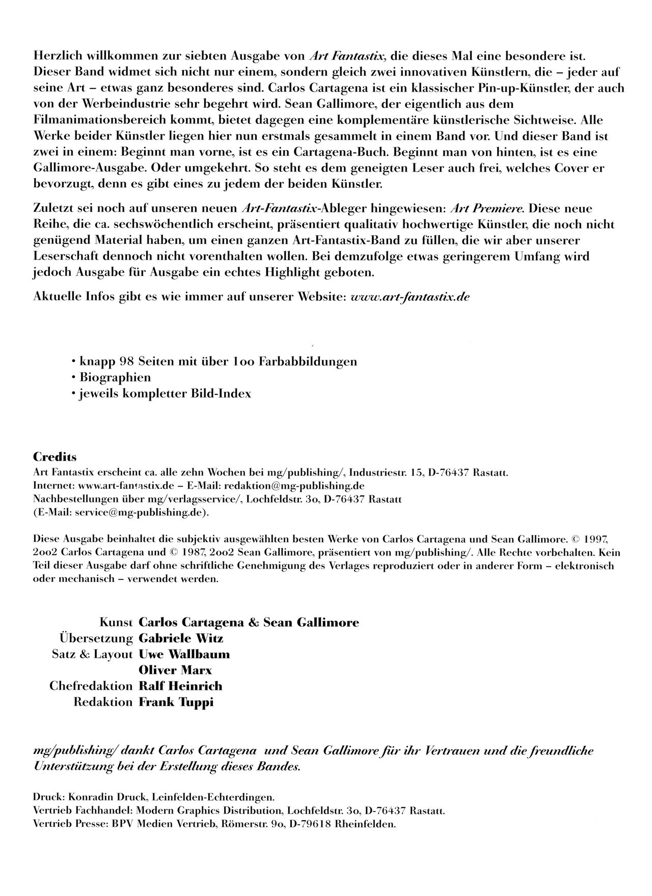 Art Fantastix #07 - The Art of Carlos Cartagena &amp; Sean Gallimore page 2 full
